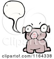 Cartoon Of A Talking Pug Dog Royalty Free Vector Illustration by lineartestpilot