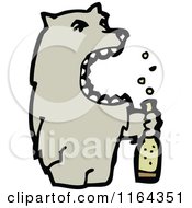 Cartoon Of A Drunk Wolf Royalty Free Vector Illustration