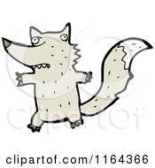 Cartoon Of A Wolf Royalty Free Vector Illustration