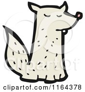 Cartoon Of A Sitting Wolf Royalty Free Vector Illustration