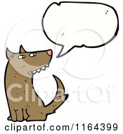 Cartoon Of A Talking Dog Or Wolf Royalty Free Vector Illustration