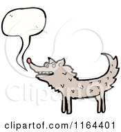 Cartoon Of A Talking Dog Or Wolf Royalty Free Vector Illustration