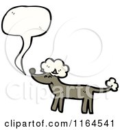 Cartoon Of A Talking Poodle Dog Royalty Free Vector Illustration