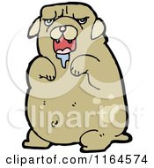 Cartoon Of A Dog Royalty Free Vector Illustration