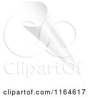 Clipart Of A 3d Curled Page Corner Design Element Royalty Free Vector Illustration