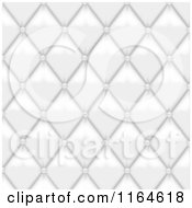 Clipart Of A Background Of White Leather Upholstery Royalty Free Vector Illustration