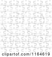 Clipart Of A Background Of White Puzzle Pieces Royalty Free Vector Illustration