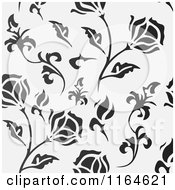 Poster, Art Print Of Gradient Grayscale Floral Background