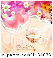 Poster, Art Print Of Valentines Day Background With Roses Hearts And Text 8