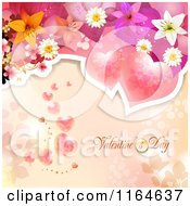 Poster, Art Print Of Valentines Day Background With Roses Hearts And Text 7