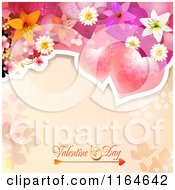 Poster, Art Print Of Valentines Day Background With Roses And Flowers Over Text