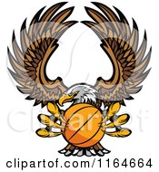Poster, Art Print Of Bald Eagle Flying With A Basketball In Its Talons