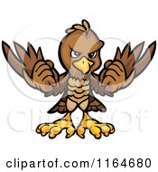 Poster, Art Print Of Brown Eagle Holding Up Its Wings