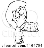 Poster, Art Print Of Outlined Girl Holding Jiggly Jello