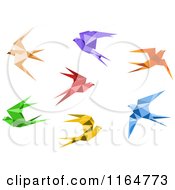Poster, Art Print Of Origami Hummingbirds 2