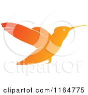 Clipart Of A Gradient Orange Hummingbird 3 Royalty Free Vector Illustration