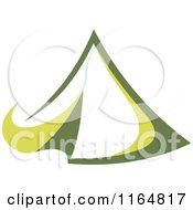Clipart Of A Green Camping Tent 2 Royalty Free Vector Illustration