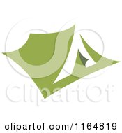 Clipart Of A Green Camping Tent Royalty Free Vector Illustration