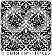 Poster, Art Print Of Black And White Triangular Damask Pattern Seamless Background 28