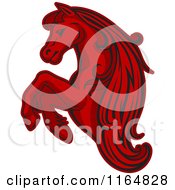 Poster, Art Print Of Red Rearing Horse