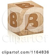 Poster, Art Print Of Brown Grungy Letter B Cube