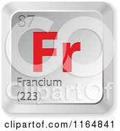 Poster, Art Print Of 3d Red And Silver Francium Chemical Element Keyboard Button