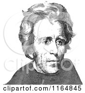 Poster, Art Print Of Black And White Portrait Of Andrew Jackson