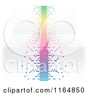 Clipart Of Colorful Pixels On 3d Stairs Royalty Free Vector Illustration