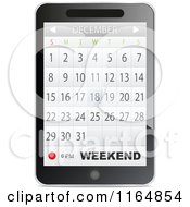 Poster, Art Print Of Touch Phone With A Calendar App Open