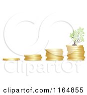 Poster, Art Print Of Graph Of Piled Coins With A Tree