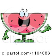 Poster, Art Print Of Watermelon Mascot With An Idea