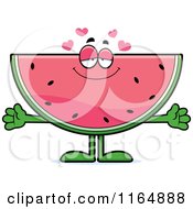 Poster, Art Print Of Loving Watermelon Mascot