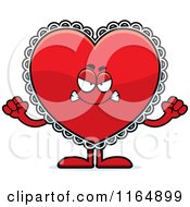 Poster, Art Print Of Mad Red Doily Valentine Heart Mascot