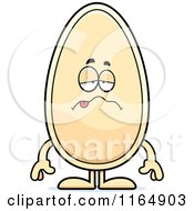 Cartoon Of A Sick Seed Mascot Royalty Free Vector Clipart by Cory Thoman