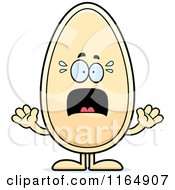 Cartoon Of A Scared Seed Mascot Royalty Free Vector Clipart by Cory Thoman