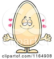 Cartoon Of A Loving Seed Mascot Royalty Free Vector Clipart by Cory Thoman