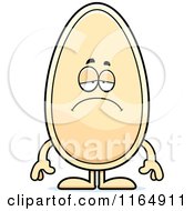 Cartoon Of A Depressed Seed Mascot Royalty Free Vector Clipart by Cory Thoman