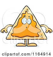 Cartoon Of A Surprised Nacho Mascot Royalty Free Vector Clipart