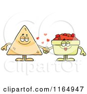 Tortilla Chip Holding Hands With Salsa