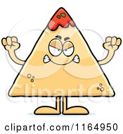 Poster, Art Print Of Mad Tortilla Chip With Salsa Mascot