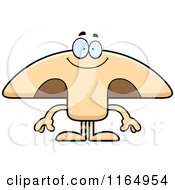 Cartoon Of A Happy Mushroom Mascot Royalty Free Vector Clipart