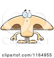 Cartoon Of A Surprised Mushroom Mascot Royalty Free Vector Clipart
