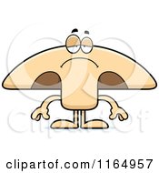 Cartoon Of A Depressed Mushroom Mascot Royalty Free Vector Clipart by Cory Thoman