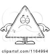 Poster, Art Print Of Black And White Depressed Tortilla Chip Mascot