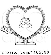Poster, Art Print Of Black And White Mad Doily Valentine Heart Mascot