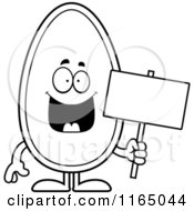 Poster, Art Print Of Black And White Seed Mascot Holding A Sign