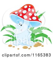 Poster, Art Print Of Friendly Red And White Mushroom