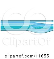 Internet Web Banner With Blue Lines