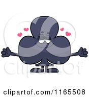 Poster, Art Print Of Loving Club Card Suit Mascot Wanting A Hug