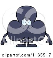 Cartoon Of A Happy Club Card Suit Mascot Royalty Free Vector Clipart by Cory Thoman